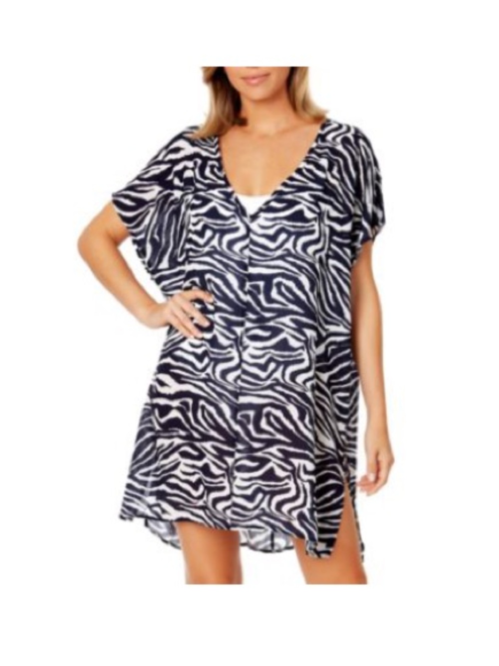 Ann Cole 🌀NWT Navy and White swim cover-up